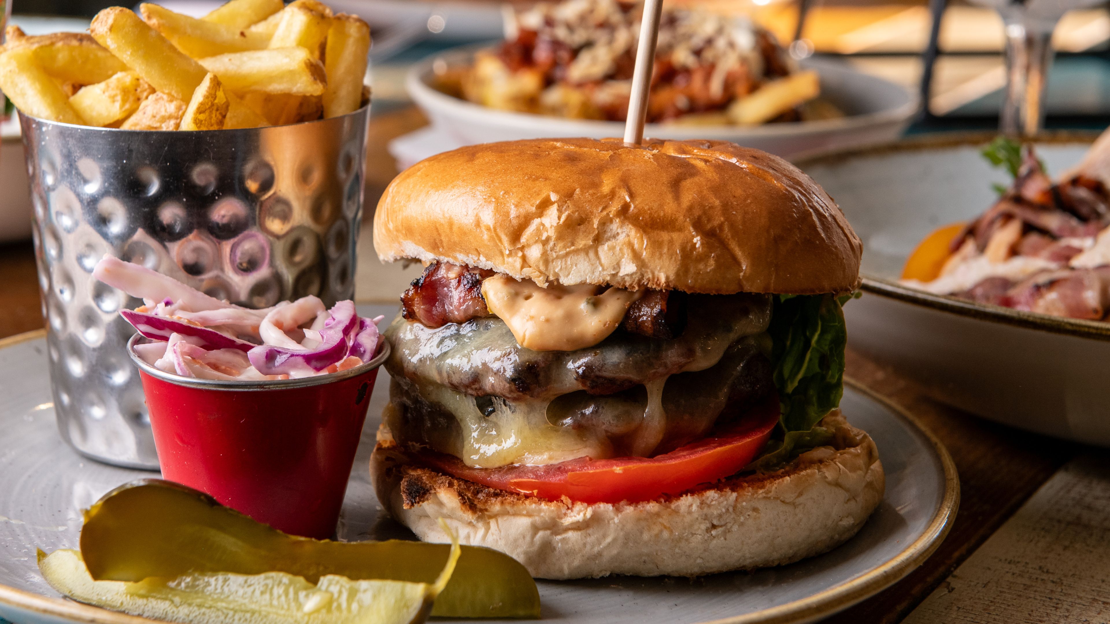 Burger and chips meal for kids eat free